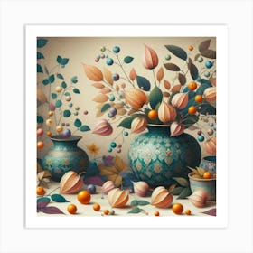 Scandinavian Art, Physalis berries 1 Art Print