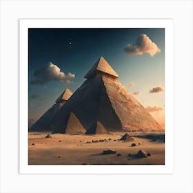 Pyramids Of Giza 5 Art Print