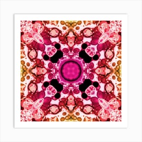 Bubble Pattern Pink Abstraction 1 Art Print