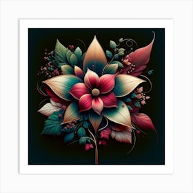 Abstract Flower 18 Art Print