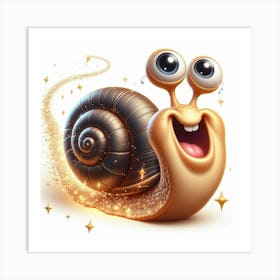 Snail With Eyes Art Print