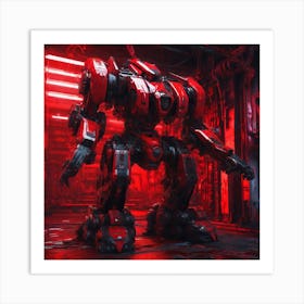 Red Robot 1 Art Print