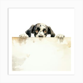 Dalmatian Dog On A White Board Art Print