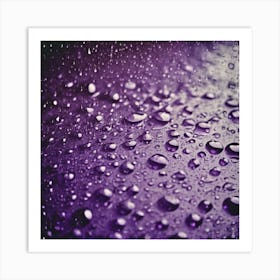 Purple Raindrops Art Print