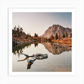 Mountain Lake Reflection Art Print