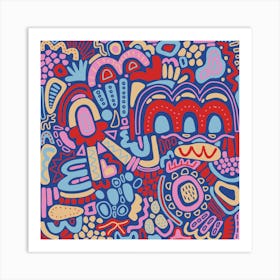 Abstract Doodles Art Print