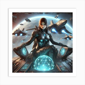 Lysara Stratos Gravity Weaponry Sci Fi Art Print