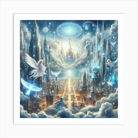 Angels In The Sky 14 Art Print