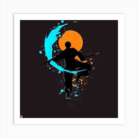 Samurai Warrior - Bo Staff - Wushu - Martial Arts 25 Art Print