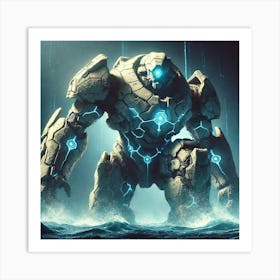 Cascade Sovereignty Scifi Sentinel Golems Art Print