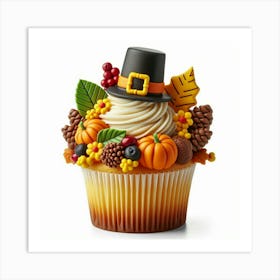 Thanksgiving Cupcake 1 Art Print