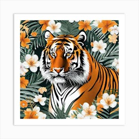 Tiger In The Jungle 2 Art Print