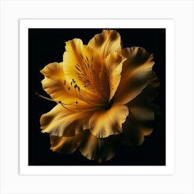 Yellow Azalea Flower Art Print