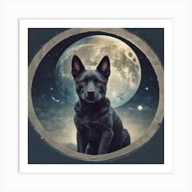 Moon Dog Art Print