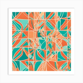 Abstract Pattern Art Inspired By The Dynamic Spirit Of Miami's Streets, Miami murals abstract. 113 Art Print