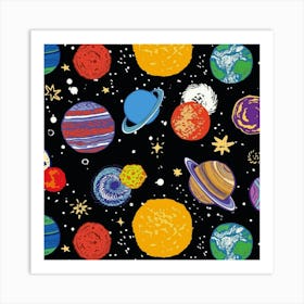 Space Galaxy Art Cute Art Art Print