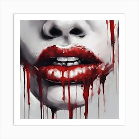 Bloody Lips 1 Art Print