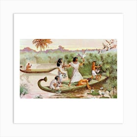 Egyptian Boatmen Art Print