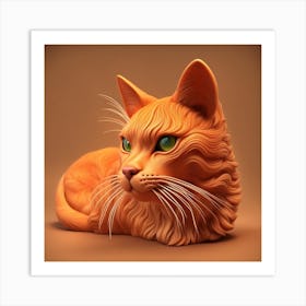 Orange Cat Art Print