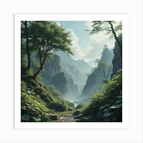 Chinese Landscape Painting Poster