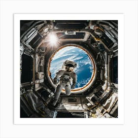 Astronaut In Space 5 Art Print