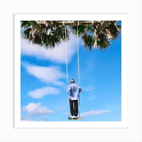 Swinging On A Swing Art Print