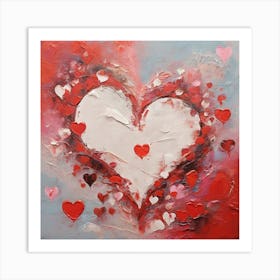 Hearts Valentine's day 4 Art Print