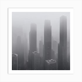 Foggy Cityscape 2 Art Print