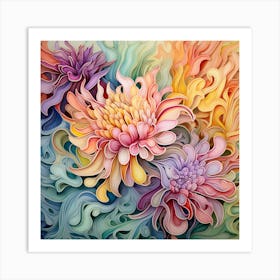 Abstract Flower Painting 6 Art Print