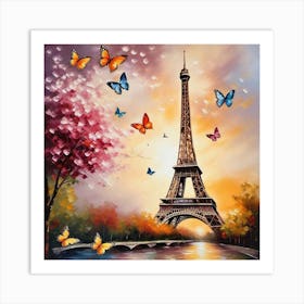 Butterflies In Paris 27 Art Print