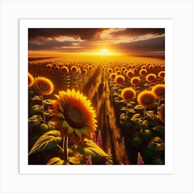 Sunflower Field Art Print