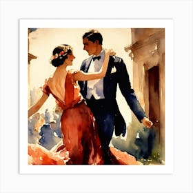 Ballroom Dancers 1 Art Print