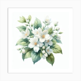 Flowers of Jasmine 1 Art Print