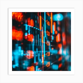 Blurred Stock Market Data Art Print