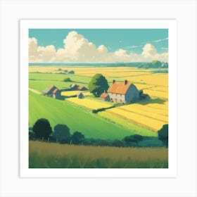 Farm In The Countryside 18 Art Print