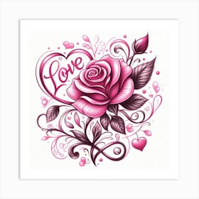 Love And Roses Art Print