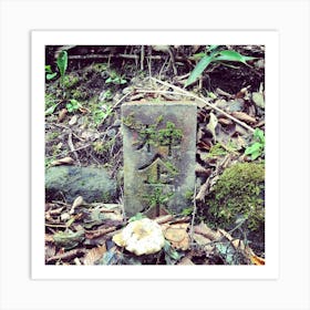 Roadside Marker, Japan Art Print