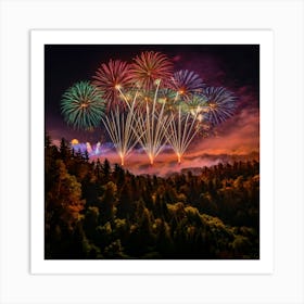 Fireworks In The Sky 1 Art Print