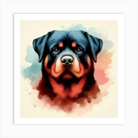 Watercolor Rottweiler 4 Art Print