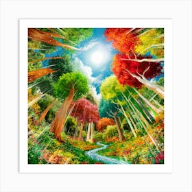Colorful Forest 2 Art Print