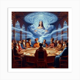 Jesus At The Table 1 Art Print