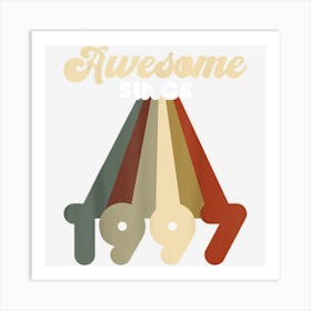 Retro 25 Years Old Men Women Born In 1997 Art Print