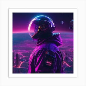 Spaceman In Space Art Print