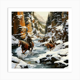 Woodlands USA - Horseback Bow Art Print
