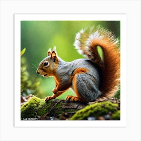 Squirrel In The Forest 276 Art Print