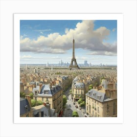 Paris Cityscape art print 1 Art Print