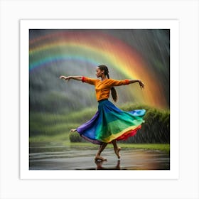 dancer in the rain Art Print