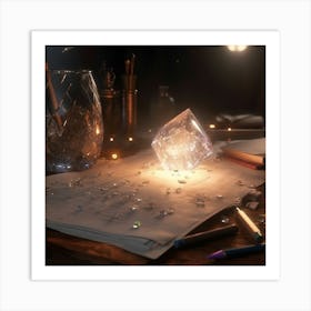 Light Shining On A Table Art Print