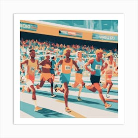 Olympic Runners 1 Art Print