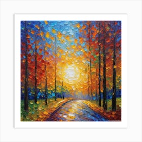 Autumn Road Art Print